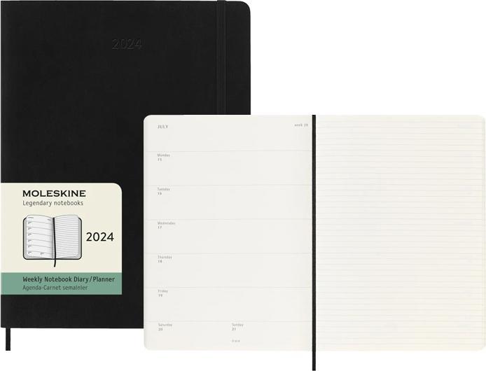 Actual product image Moleskine Weekly (19 x 25 cm, 1 week / 1 page)