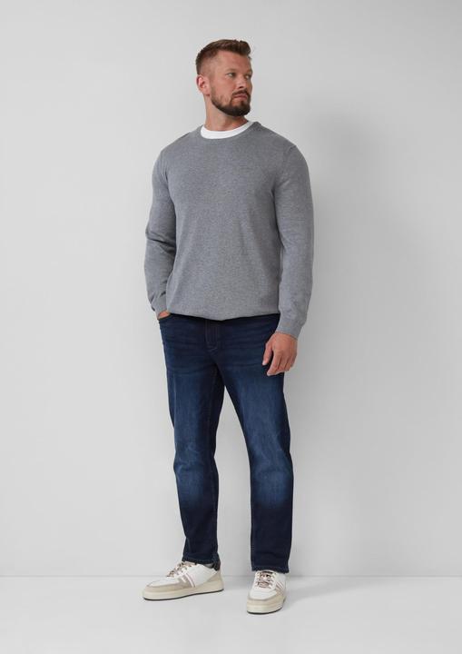 Produktbild s.Oliver Strickpullover Baumwollpullover mit Logo-Stickerei (XXL)