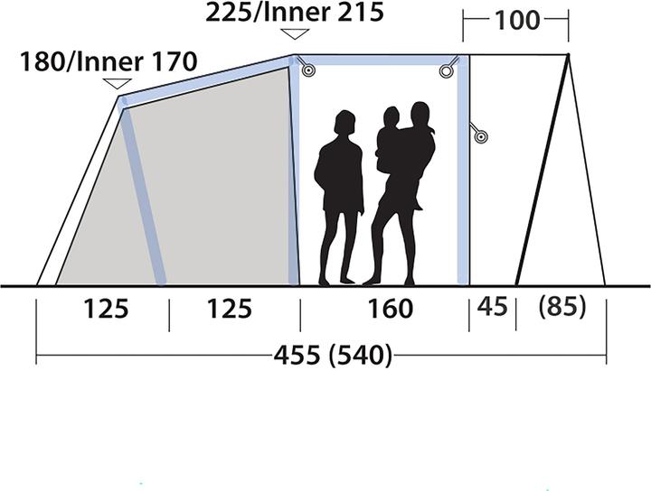 Produktbild Outwell Nashville 5 Air TC (Wurfzelt, 35.80 kg, 5 Personen)