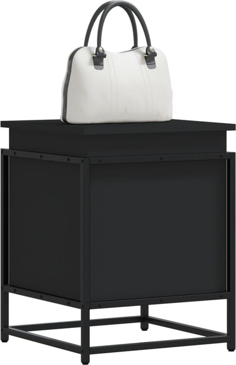 Produktbild VidaXL Aufbewahrungsbox mit Deckel Spielzeugkiste Auflagenbox Kissenbox Schwarz (40 x 40 x 51.5 cm, 82.60 l)