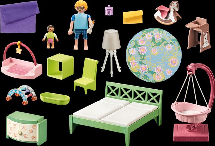 Image du produit Playmobil Chambre à coucher avec coin de jeu pour bébé (71609, Playmobil Ma vie)