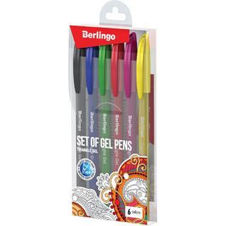 Berlingo, Penne, Roller-Set Gel, color, 6stk, 0.5mm, Triangle gel (6x)