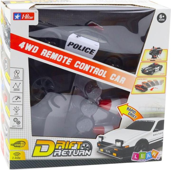 Jokomisiada Auto Sportowe Do Driftu Wymienne Koła Zdalnie Sterowany RC 4WD Policja