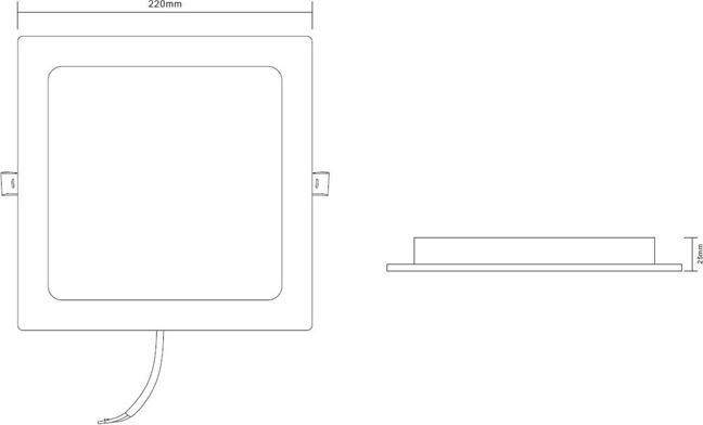 Productafbeelding Okko LED inbouwlamp Epirus 18w Vierkant