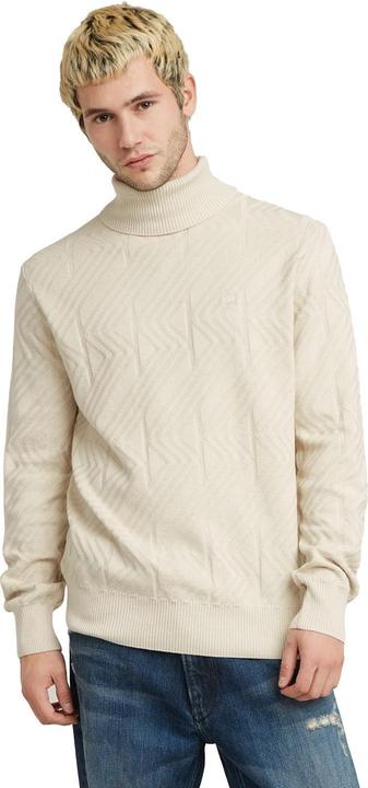 Image du produit G-Star RAW Zig-zag Structure Turtle Knit, wit (Whitebait D25110-c259-1603), M (M)