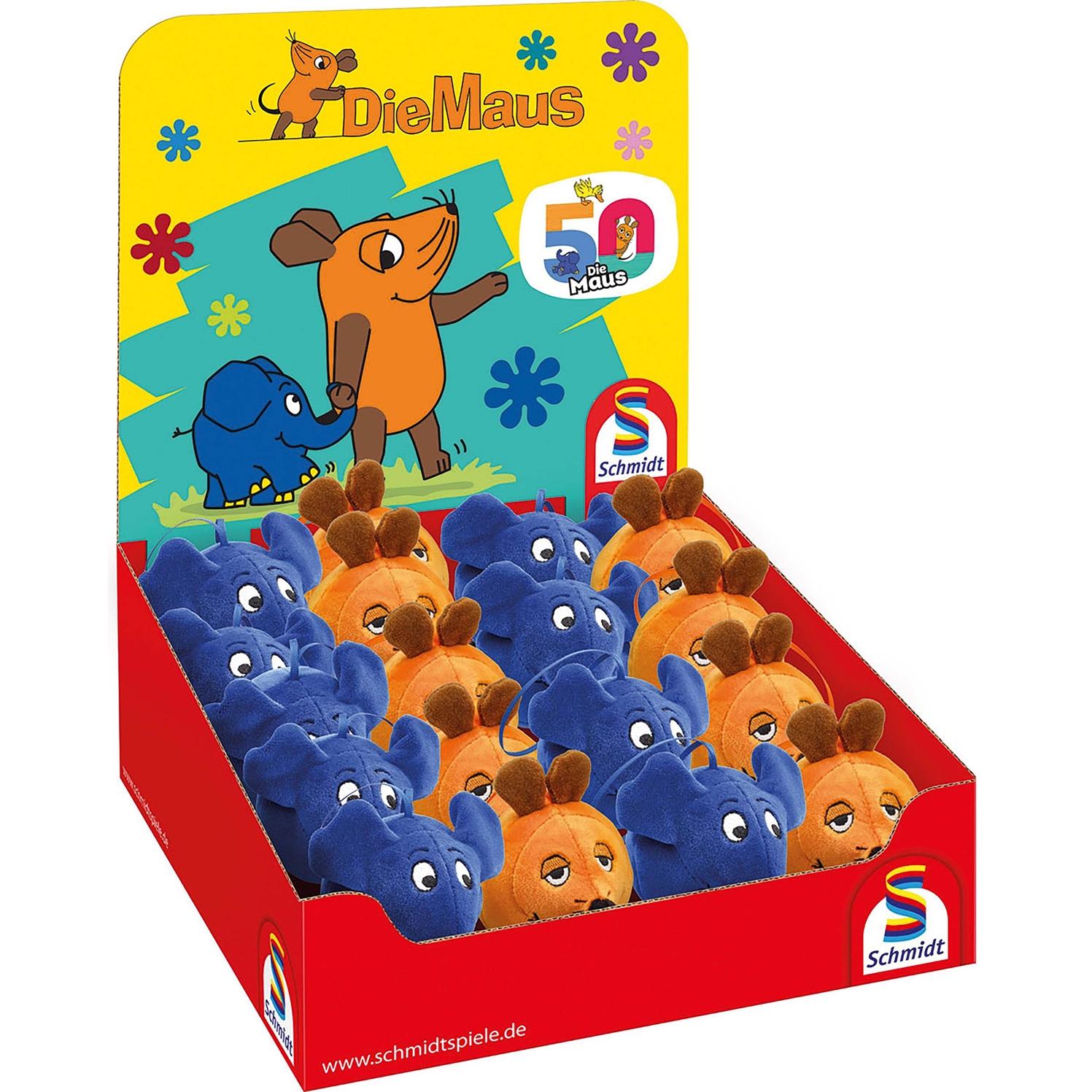 Thumbnail - Schmidt Spiele Maus und Elefant Plüschball Anhänger (6 cm)