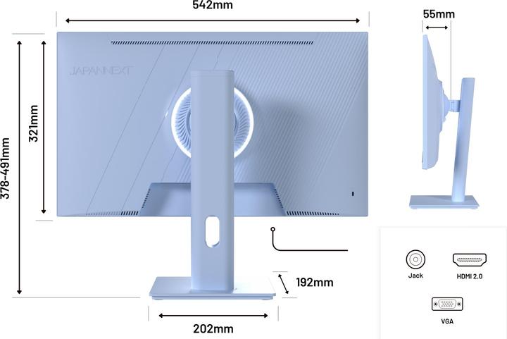 Image du produit Japannext 60,5cm JN-I238FHD120F-HSP-BB 16:9 HDMI blau FHD (1920 x 1080 pixels, 23.80")