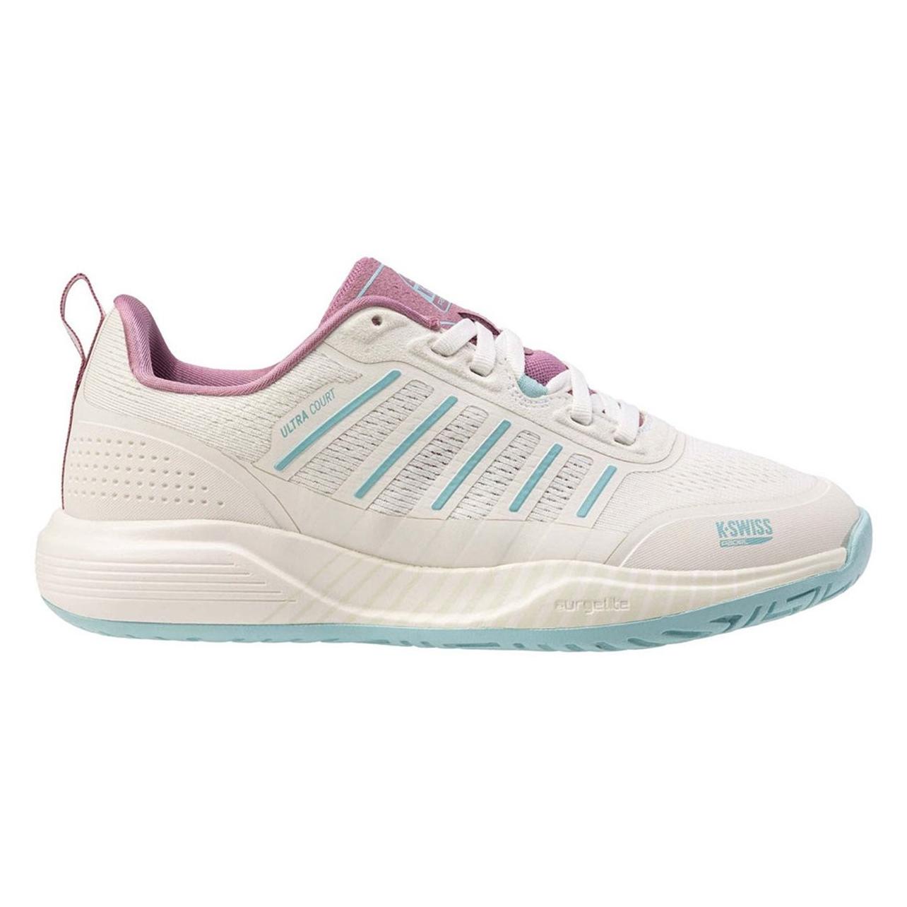 K-Swiss, Damen, Hallenschuhe, Ultra Court (38), Violett, Türkis, Weiss