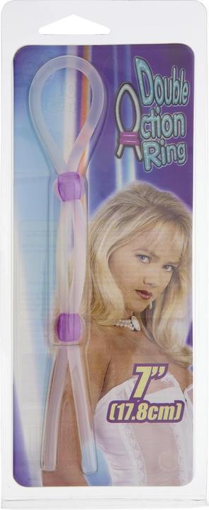 Produktbild NMC Silicone Cock Ring With 2 Beads Lavender (9 cm)