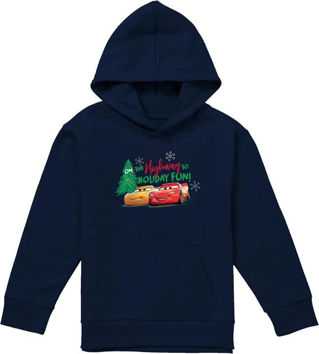 Cars - Sweat à capuche Noël motif Flash McQueen HIGHWAY TO HOLIDAY FUN - Enfant