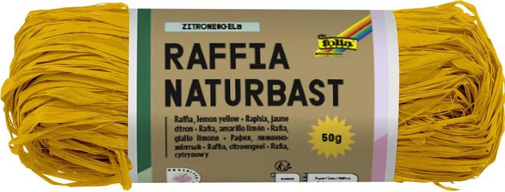 Produktbild Folia Bringmann Naturbast Raffia 50g Bananengelb (Geschenkband)