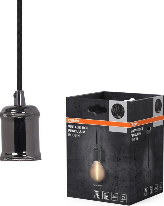 Actual product image Osram Vintage 1906 PenduLum Bobbin Gun Metal (E27)