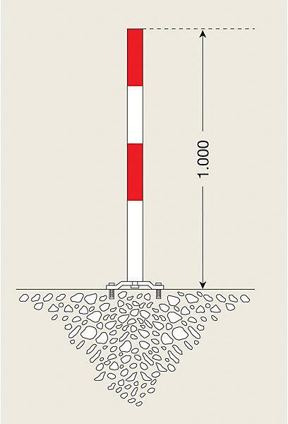 Actual product image kaiserkraft Steel barrier post