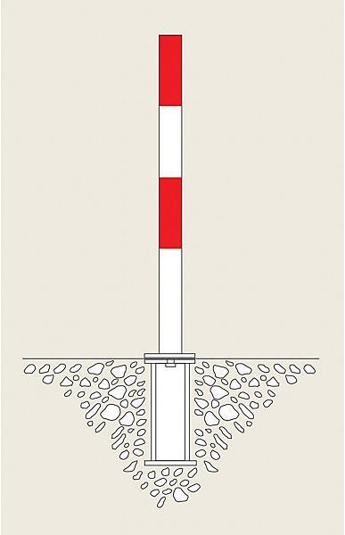 Actual product image kaiserkraft Steel barrier posts