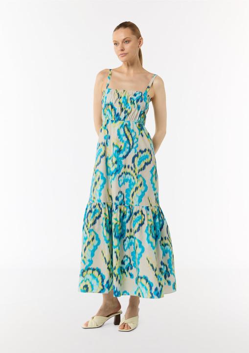 Produktbild Comma Kleid Luftiges Baumwollkleid in Maxi-Länge mit Smok-Detail (42)