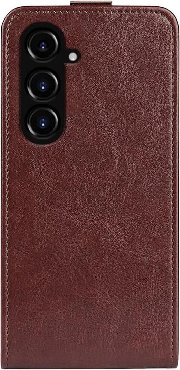 Actual product image Cover-Discount Galaxy S23 FE - Classic Flip Case vertical brown (Samsung Galaxy S23 FE)