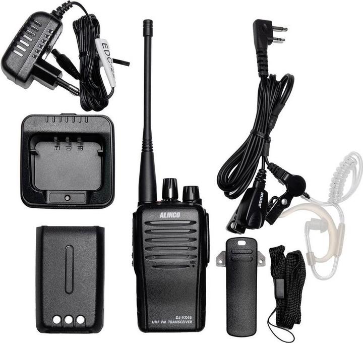 Immagine prodotto Alinco Team-Set DJ-VX-46 + KEP-24-AL 150103 PMR-Handfunkgerät 10er Set