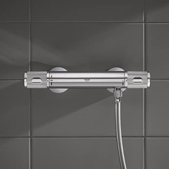 Produktbild Grohe Precision Feel Thermostat-Brausearmatur, mit ProGrip-Griff, wassersparend, chrom
