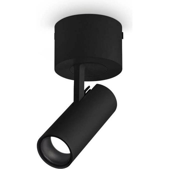 Ideal lux, Wandleuchte + Deckenleuchte, PLAY LED Deckenleuchte 7W ⌀70mm Schwarz warmweiss 268101 (520 lm)