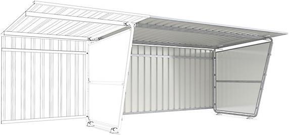 Image du produit kaiserkraft Paroi latérale pour abri de toit plat