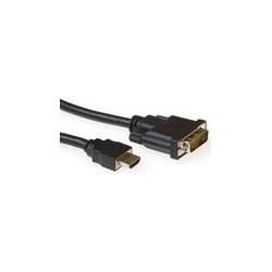 Thumbnail - ACT Conversion cable HDMI A male to DVI-D male 5,00 m. Length: 5 m Hdmi a (5 m, HDMI, DVI), Video Kabel