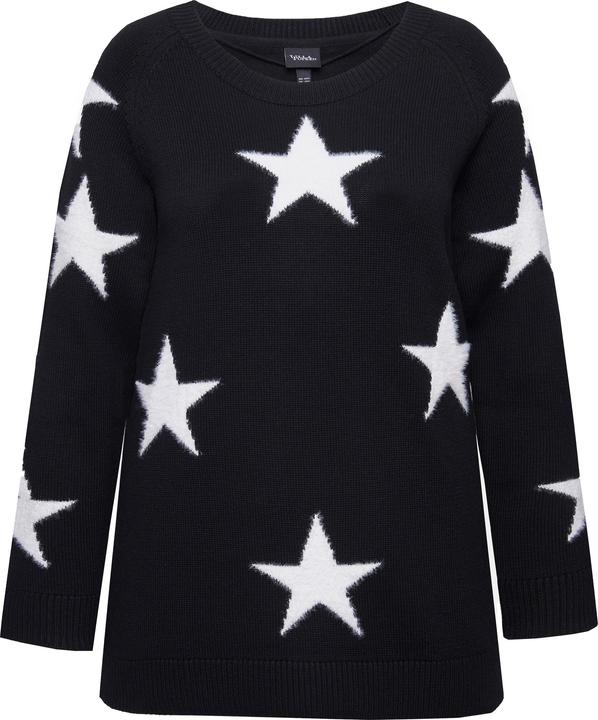 Produktbild Ulla Popken Pullover, Glitzersterne, Rundhals, Raglan-Langarm (46, 48)