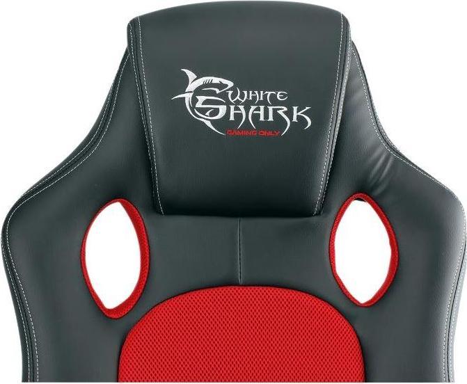 Image du produit White Shark Chaise de jeu King's Throne, noir-rouge