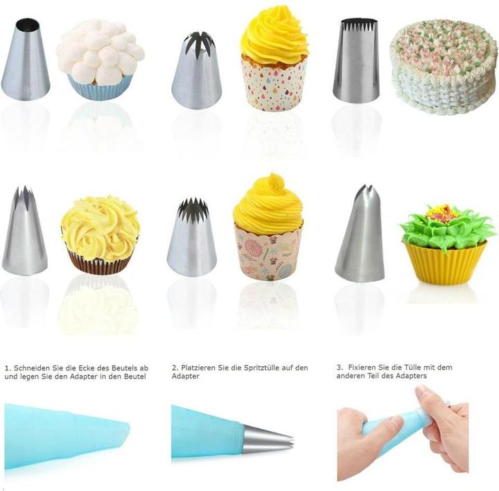 Actual product image Wenburg Spritzbeutel Set, 35 cm - 8-tig. (Piping bag set)