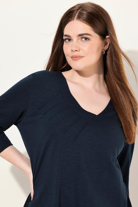 Produktbild Ulla Popken Shirt, A-Linie, V-Ausschnitt, 3/4-Arm (42, 44)