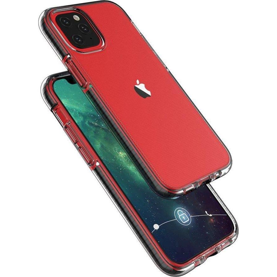 Thumbnail - Hurtel Spring Case clear TPU gel protective cover with colorful frame for iPhone 13 Pro Max dark blue (Apple iPhone 13 P...