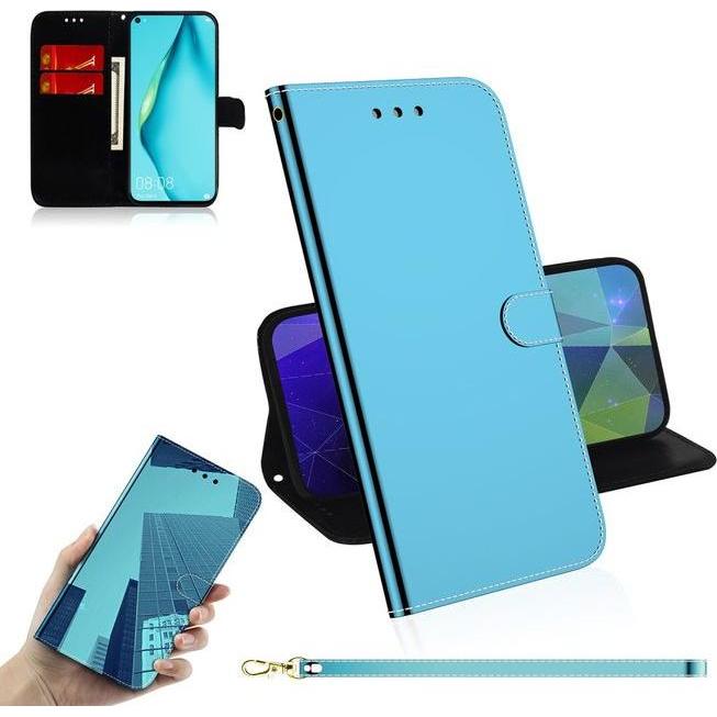 Thumbnail - MU Style Mirror Surface Bookcover Series (Huawei P40 Lite), Smartphone Hülle, Blau