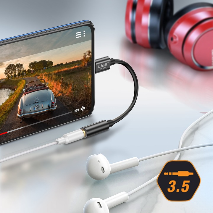 Produktbild LinQ USB-C /3.5mm Klinkenadapter (USB Typ C, 3.5mm Klinke)