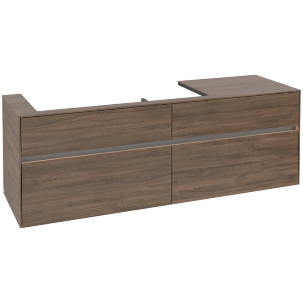 Villeroy & Boch, Waschbeckenunterschrank, V&B Waschtischunterschrank COLLARO 1600x548x500mm m LED-B. Arizona Oak (160 x ...