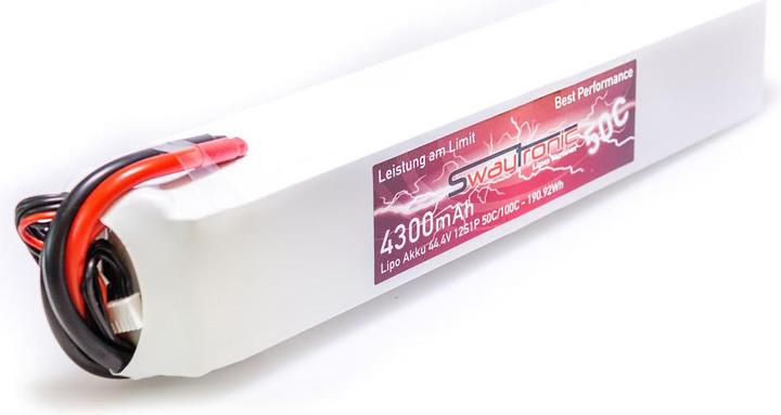 Produktbild Swaytronic LiPo 12S 44.4V 4300mAh 50C/100C (44.40 V, 4300 mAh)