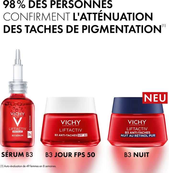 Image du produit Vichy Liftactiv B3 Crème de nuit au rétinol (50 ml, Crème de nuit, SPF 50)