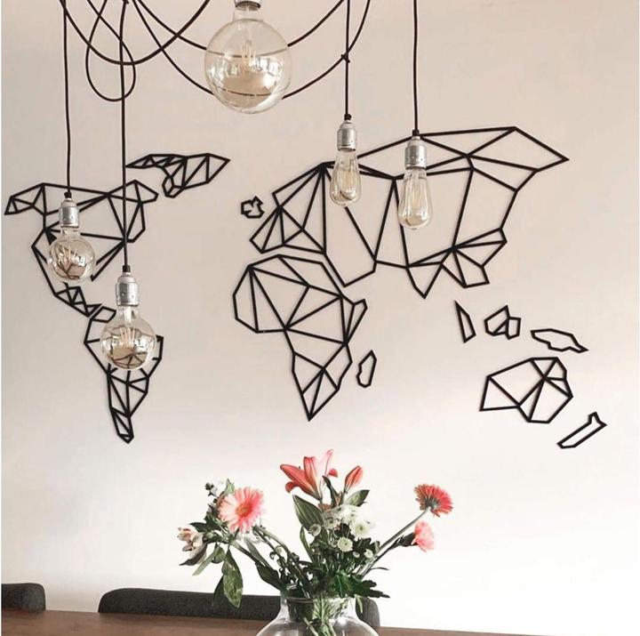 Image du produit Trenddeko Carte du monde en acrylique 3D Origami