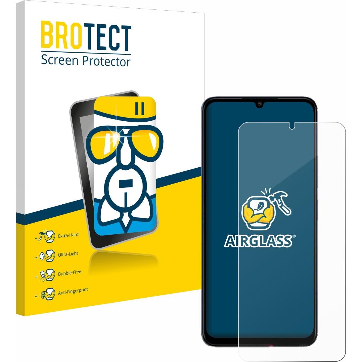 BROTECT AirGlass Panzerglasfolie (1 Stück, Xiaomi Poco C65), Smartphone Schutzfolie, Transparent