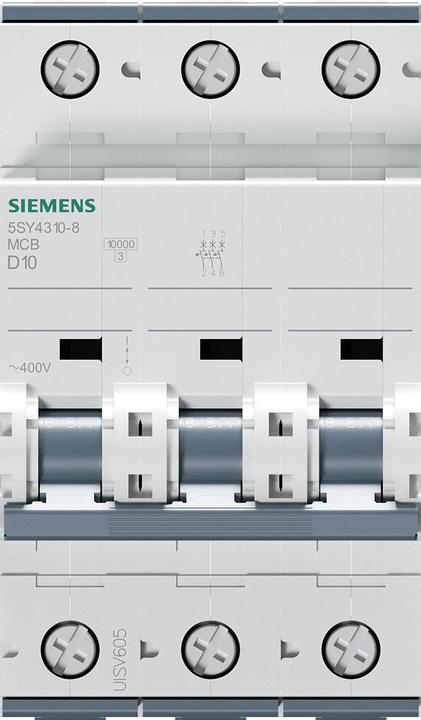 Produktbild Siemens MCB 3 Pole Type D 10kA 10A 400V