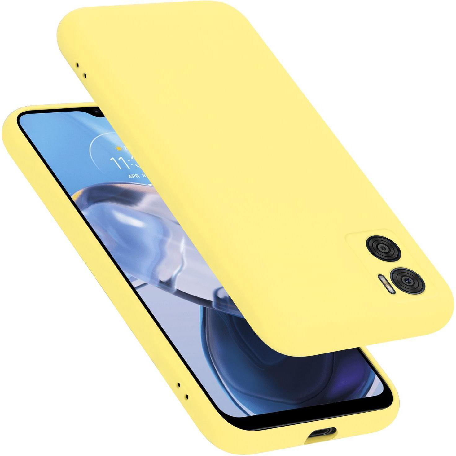 Cadorabo TPU Hülle für Motorola MOTO E22 / E22i Liquid (Motorola Moto E22, Motorola Moto E22i), Smartphone Hülle, Gelb