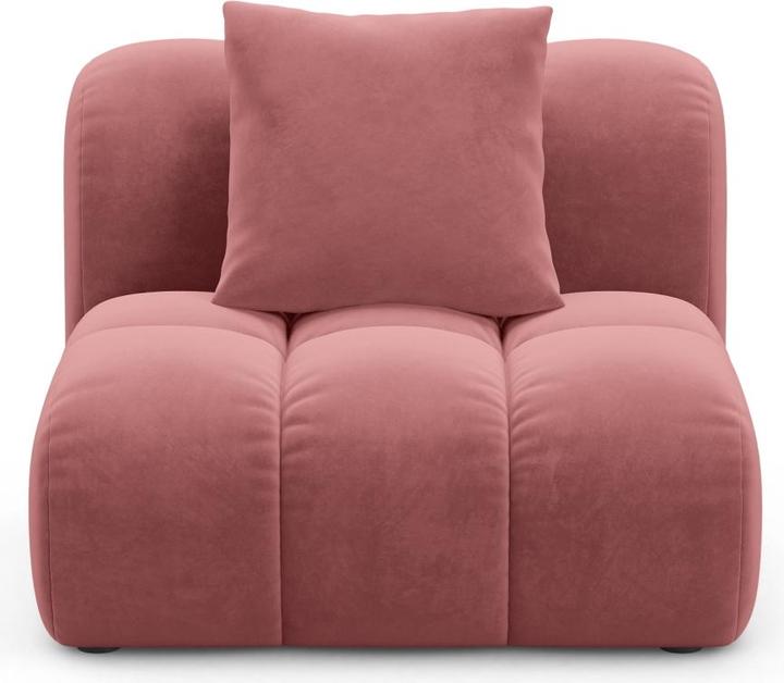 Actual product image Maison Heritage Velvet Modul Armless, "Arden", 1 Seat, Flamingo, 90x94x70 Made in Europe