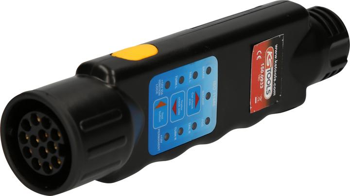 Produktbild KS Tools 12V Zugwagentester / Prüfgerät für Anhängersteckdosen 13-polig
