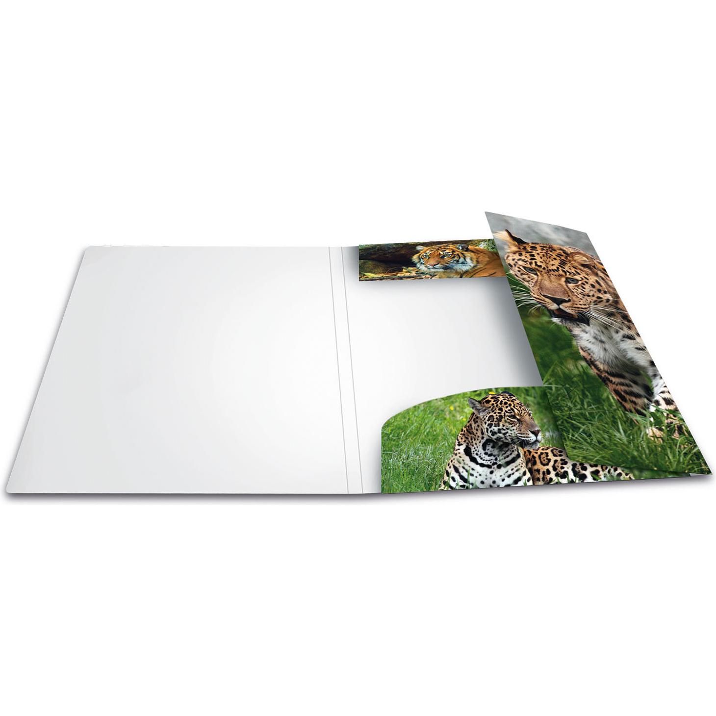 Thumbnail - Herma, Mappe, Eckspannermappe "Leopard", aus PP, DIN A4 Masse: (B)244 x (T)4 x (H)320 mm, mit 3 Innenklappen und (A4, 1 ...