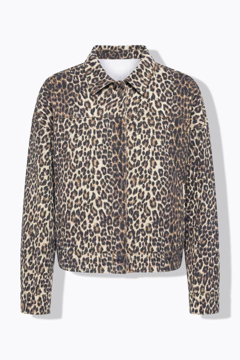 Immagine prodotto Studio Untold Blusotto leopardato dal taglio oversize con collo da camicia e orli elastici (46, 48)