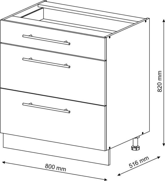 Produktbild Vicco Küchenunterschrank Fame-Line (80 x 60 x 81.5 cm)