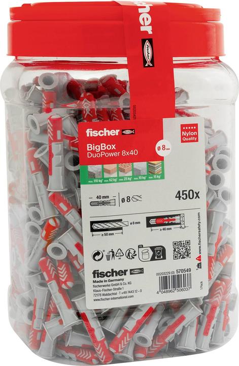 Fischer DuoPower 8x40 BigBox (450) (1 pcs.)