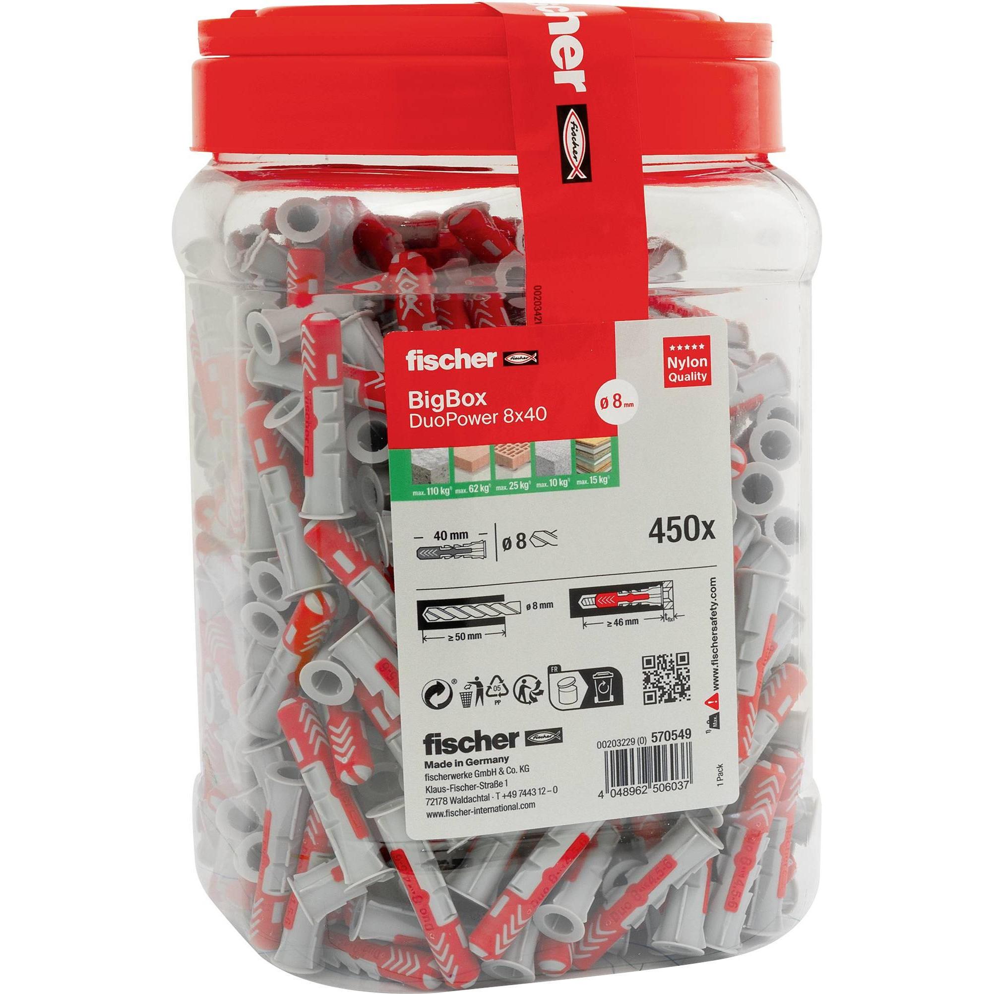 Fischer, Tassello, DuoPower 8x40 BigBox (450) (1 pz.)