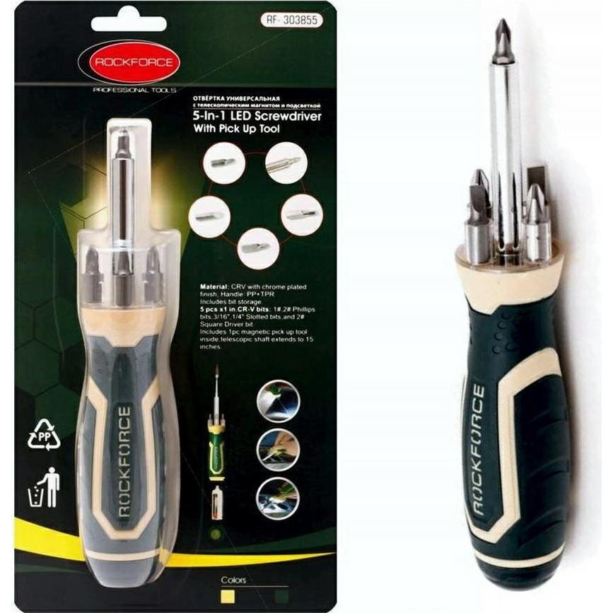 Rockforce Universal-Schraubendreher Mit Beleuchtung (RF-303855)