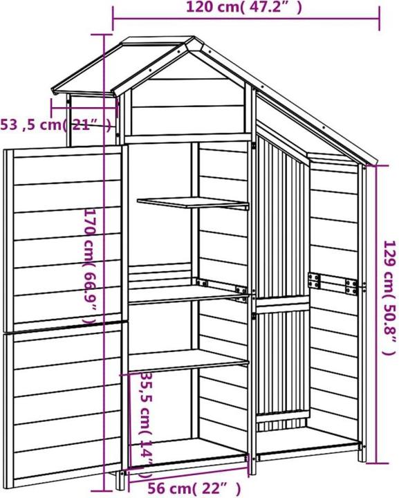 Actual product image vidaXL Geräteschuppen