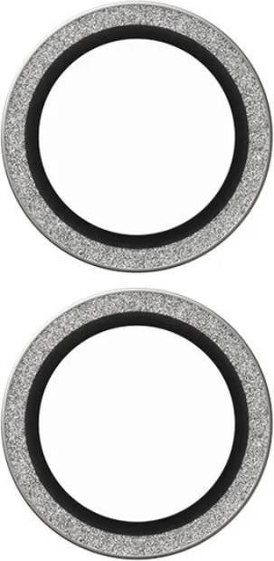 Actual product image PanzerGlass SAFE. by ® Camera Lens Protector Glitter Silver iPhone '24 6.1" | 6.7" (1 pcs., Apple iPhone 16, Apple iPhone 16 Plus)