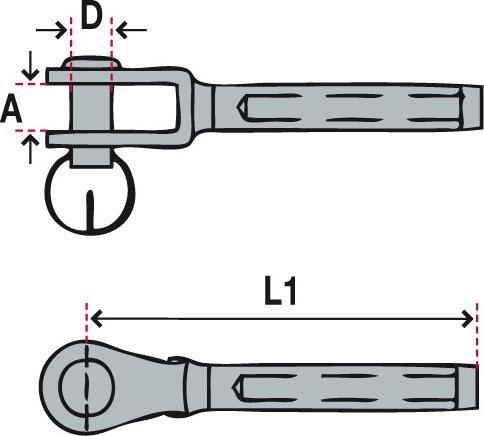 Image du produit Blue Wave Embout à fourche à sertir